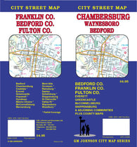 Buy map Chambersburg, Bedford, Franklin and Fulton County, Pennsylvania City Street Map