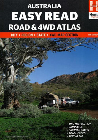 Buy map Australia, Easy Read Road and 4WD Atlas, 11th edition by Hema Maps