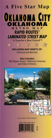 Buy map Oklahoma City : Oklahoma : metro map : Rapid Routes : laminated street map