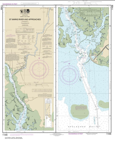 Buy map St. Marks River and approaches (11406-14) by NOAA