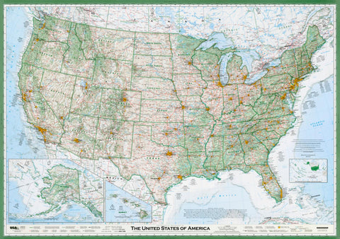 Buy map United States of America, The Essential Geography of the, laminated by Imus Geographics