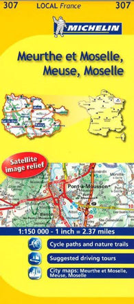 Buy map Meurthe-et-Moselle, Meuse, Moselle (307) by Michelin Maps and Guides