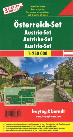 Buy map Austria Map Set of 3 by Freytag-Berndt und Artaria