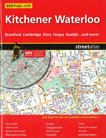 Buy map Kitchener and Waterloo, ON Street Atlas by Canadian Cartographics Corporation
