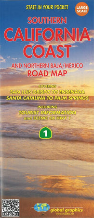Buy map California Coast, Southern and Baja Mexico, Northern by Global Graphics