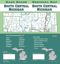 Buy map Michigan, South Central, Back Roads by GM Johnson