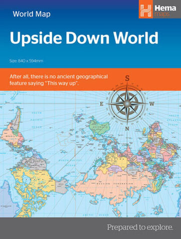 Buy map World, Upside Down by Hema Maps