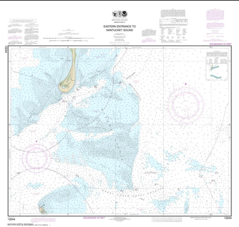 Buy map Eastern Entrance to Nantucket Sound (13244-42) by NOAA