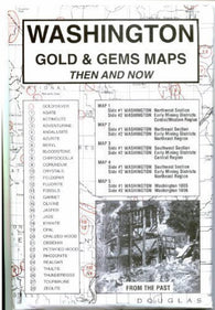Buy map Washington, Gold and Gems, 5-Map Set, Then and Now