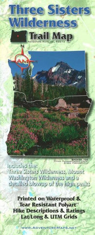 Buy map Three Sisters Wilderness Trail Map by Adventure Maps