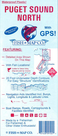 Buy map Puget Sound North (Everett to Deception Pass) Fishing Map