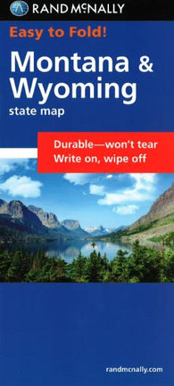 Buy map Montana and Wyoming, Easy to Fold by Rand McNally