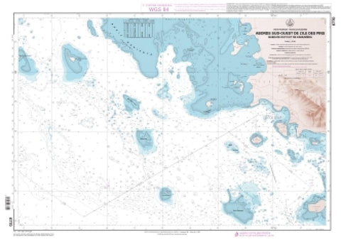 Buy map Abords Sud-Ouest de Iilre des Pins - Baies de Kuto et de Kanumera by SHOM