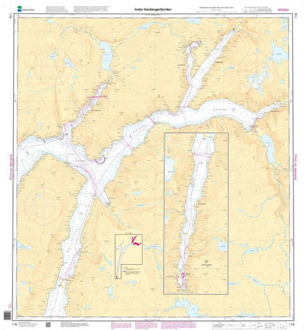 Buy map INDRE HARDANGERFJORDEN (118) by Kartverket