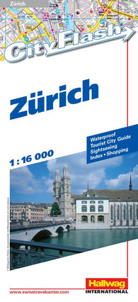 Buy map Zurich, Switzerland City Flash Map by Hallwag