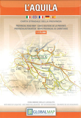 Buy map LAquila Province, Italy by Litografia Artistica Cartografica