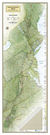 Buy map Appalachian Trail wall map : laminated