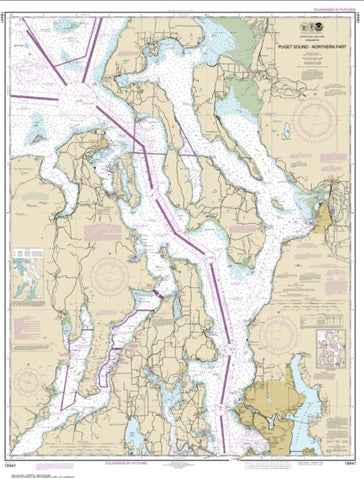 Buy map Puget Sound-northern part (18441-47) by NOAA