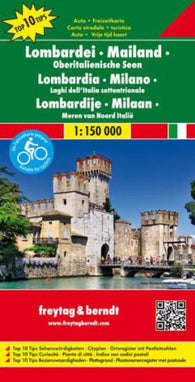 Buy map Lombardia, Milan and the Upper Italian Lakes, Italy by Freytag-Berndt und Artaria