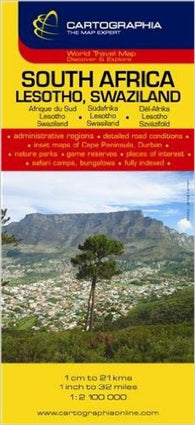 Buy map South Africa, Lesotho and Swaziland by Cartographia