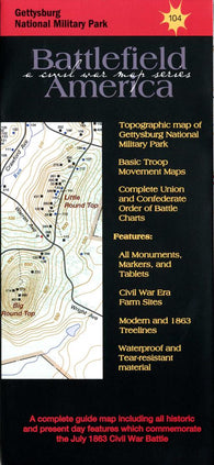 Buy map Gettysburg National Military Park #104 by Trailhead Graphics, Inc.
