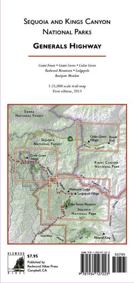 Buy map Sequoia and Kings Canyon National Parks : Generals Highway