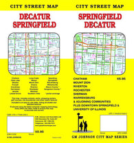 Buy map Springfield and Decatur, Illinois by GM Johnson