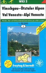 Buy map Vinschgau/Venosta Valley + Alps, Hiking Map WKS 2 by Freytag-Berndt und Artaria