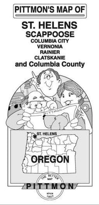 Buy map St Helens, Scappoose and Columbia Counties, Oregon by Pittmon Map Company