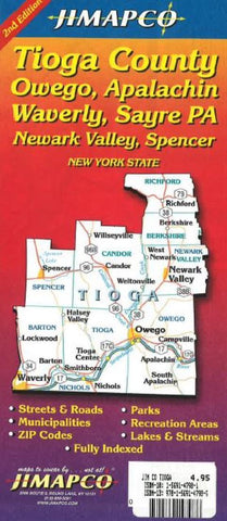 Buy map Tioga County, New York by Jimapco