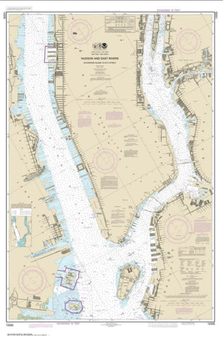 Buy map Hudson and East Rivers Governors Island to 67th Street (12335-45) by NOAA