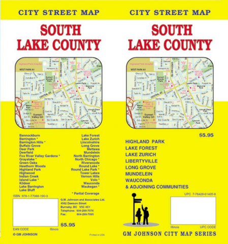 Buy map Lake County, South, Illinois by GM Johnson