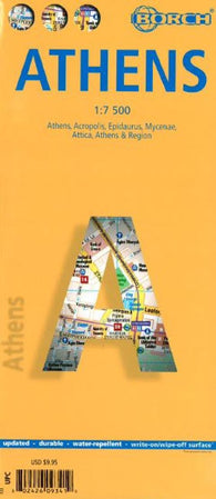 Buy map Athens, Greece by Borch GmbH.