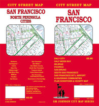 Buy map San Francisco, California, North Peninsula Cities by GM Johnson