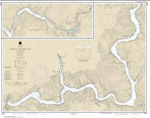 Buy map FRANKLIN D. ROOSEVELT LAKE Southern part (18551-8) by NOAA