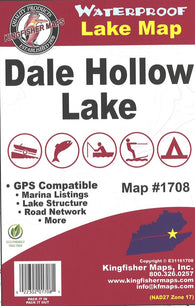 Buy map Dale Hollow Lake, KY Fishing Map