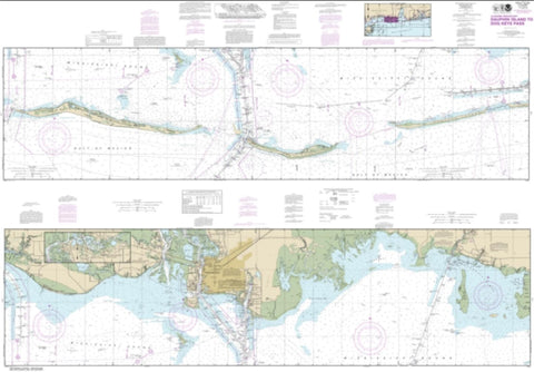 Buy map Intracoastal Waterway Dauphin Island to Dog Keys Pass (11374-37) by NOAA