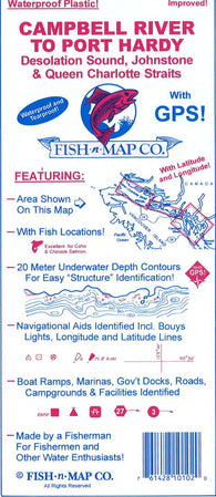 Buy map Campbell River to Port Hardy Fishing Map