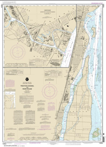 Buy map Trenton Channel and River Rouge; River Rouge (14854-14) by NOAA