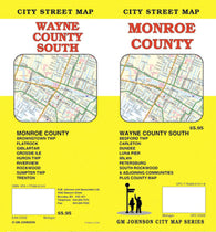 Buy map Monroe County : city street map = Wayne County south : city street map