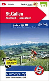 Buy map St Gallen, Appenzell, and Toggenburg Cycling Map