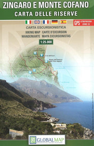 Buy map Zingaro and Monte Cofano, Italy by Litografia Artistica Cartografica