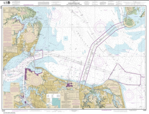 Buy map Chesapeake Bay Cape Charles to Norfolk Harbor (12222-55) by NOAA