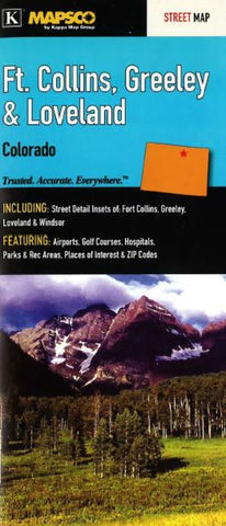 Buy map Ft. Collins, Greeley and Loveland, Colorado by Kappa Map Group