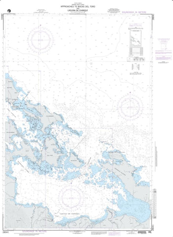 Buy map Approaches To Bocas Del Toro And Laguna De Chiriqui (NGA-28041-4) by National Geospatial-Intelligence Agency