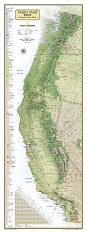 Buy map Pacific Crest Trail, Boxed Wall Map by National Geographic Maps