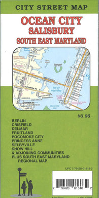 Buy map Ocean City : Salisbury : south east Maryland : city street map = Salisbury : Ocean City : south east Maryland : city street map
