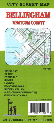Buy map Bellingham and Whatcom County, Washington by GM Johnson