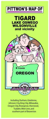 Buy map Tigard, Lake Oswego and Wilsonville, Oregon by Pittmon Map Company