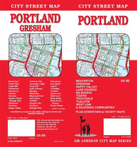 Buy map Portland & Gresham, Oregon by GM Johnson